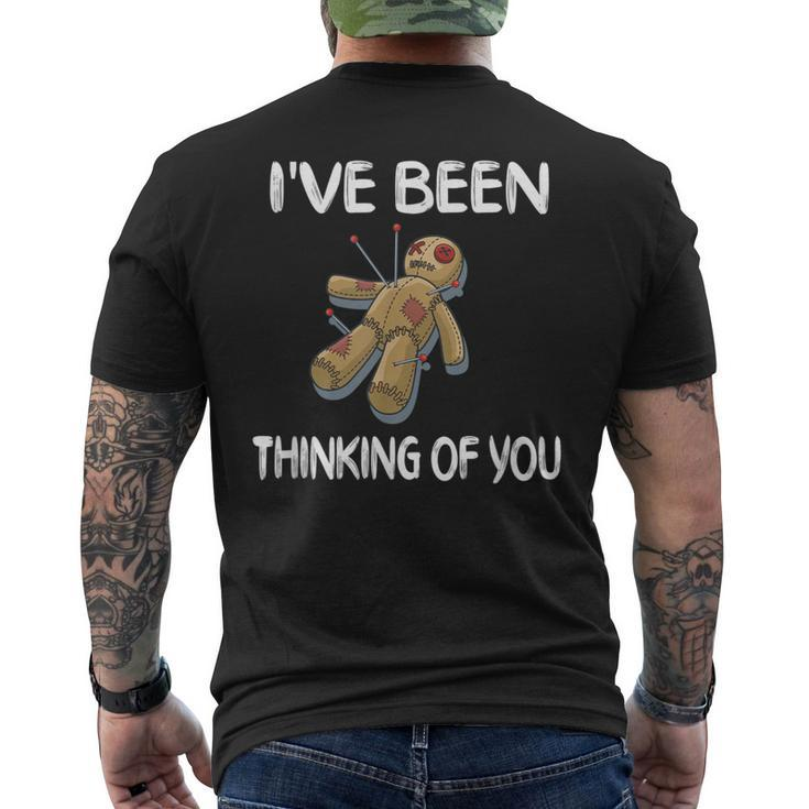 I've Been Thinking Of You Voodoo Doll Men's T-shirt Back Print