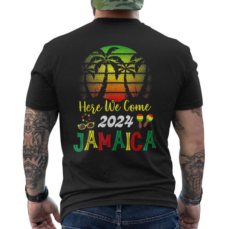 Jamaica 2024 Here We Come Matching Family Vacation Trip Men's T-shirt Back Print