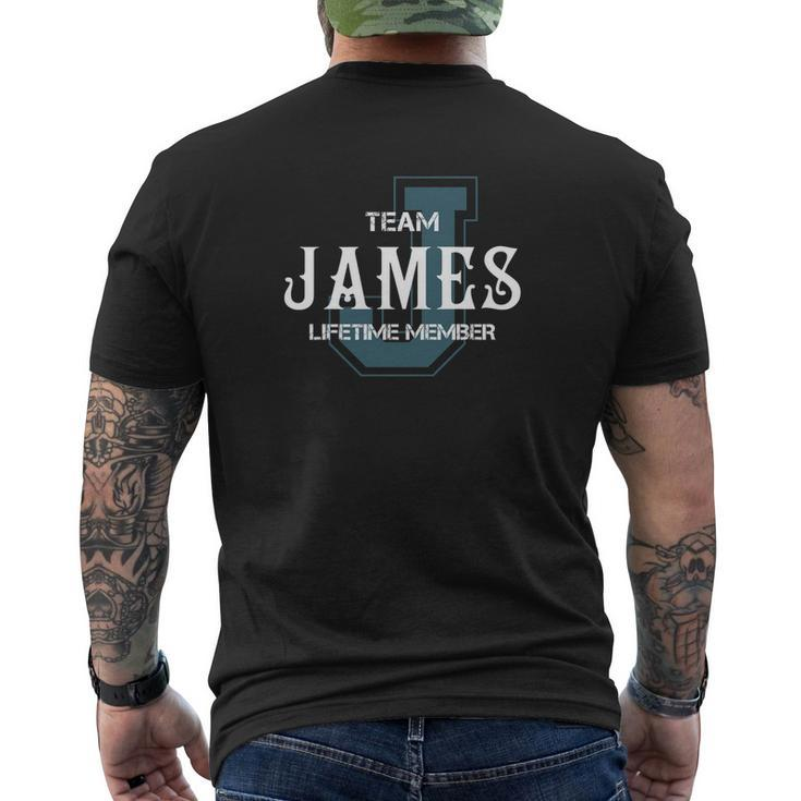 James Shirts Team James Lifetime Member Name Shirts Mens Back Print T-shirt