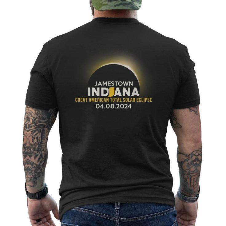 Jamestown Indiana In Total Solar Eclipse 2024 Men's T-shirt Back Print