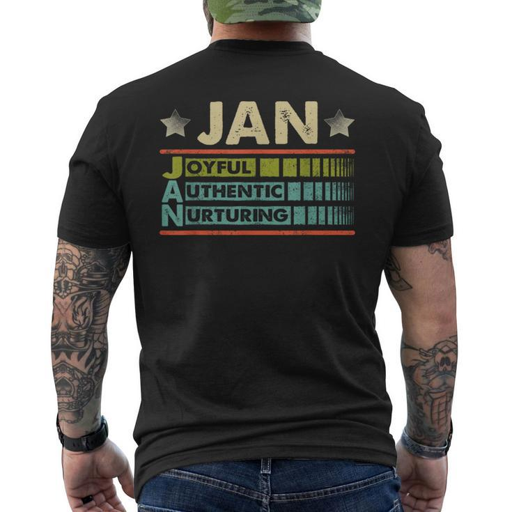 Jan Family Name Last Name Jan Men's T-shirt Back Print