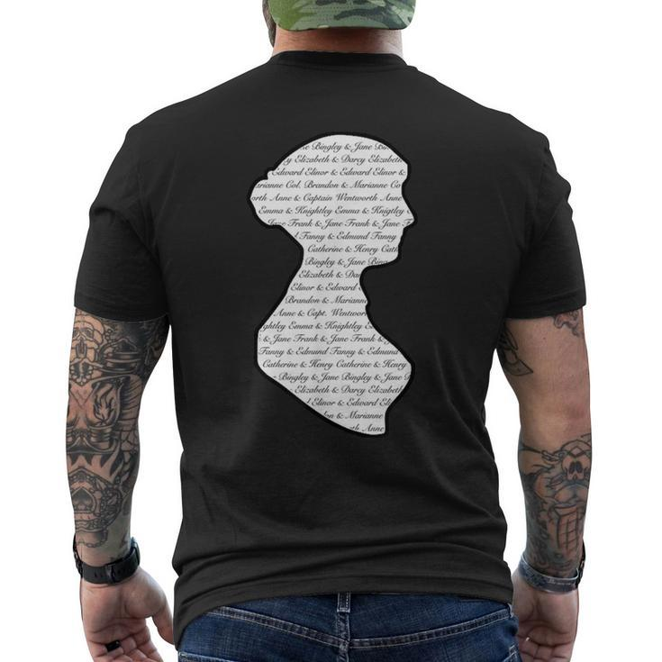 Jane Austen Vintage Quote Literary Book Club Fans Men's T-shirt Back Print