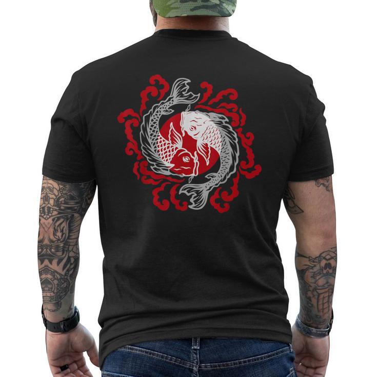 Japanese Fish Tattoo Pisces Yin Yang Men's T-shirt Back Print