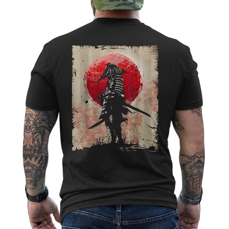 Japanese Samurai Anime Men's T-shirt Back Print