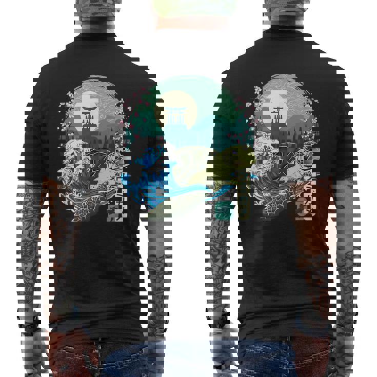 Japonés Tortuga Mar Gran Ola Kanagawa Japón Arteintage Camiseta Hombre Estampado Espalda