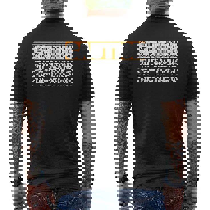 J'arrête De Fumer Attention T-shirt imprimé au dos