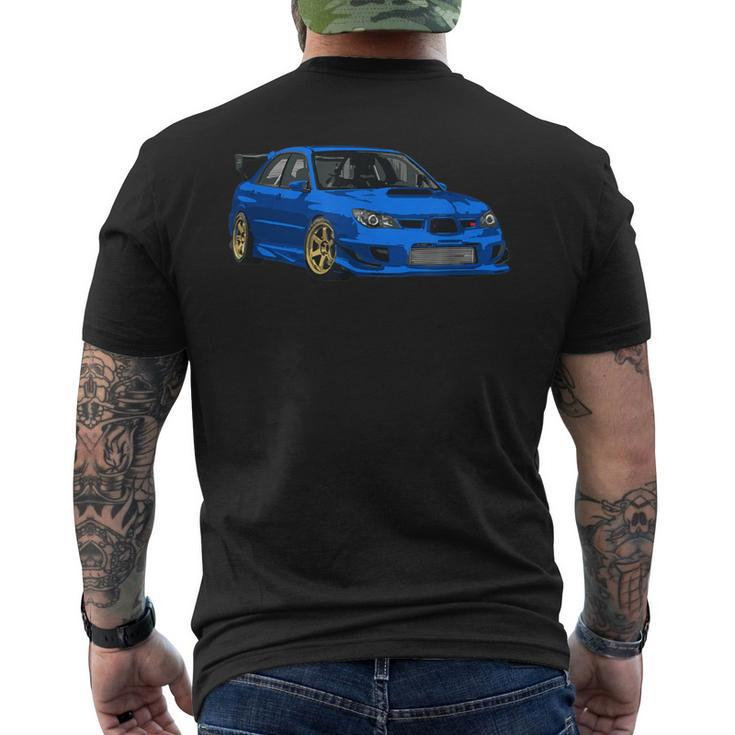 Jdm Car Rally Blue Men's T-shirt Back Print