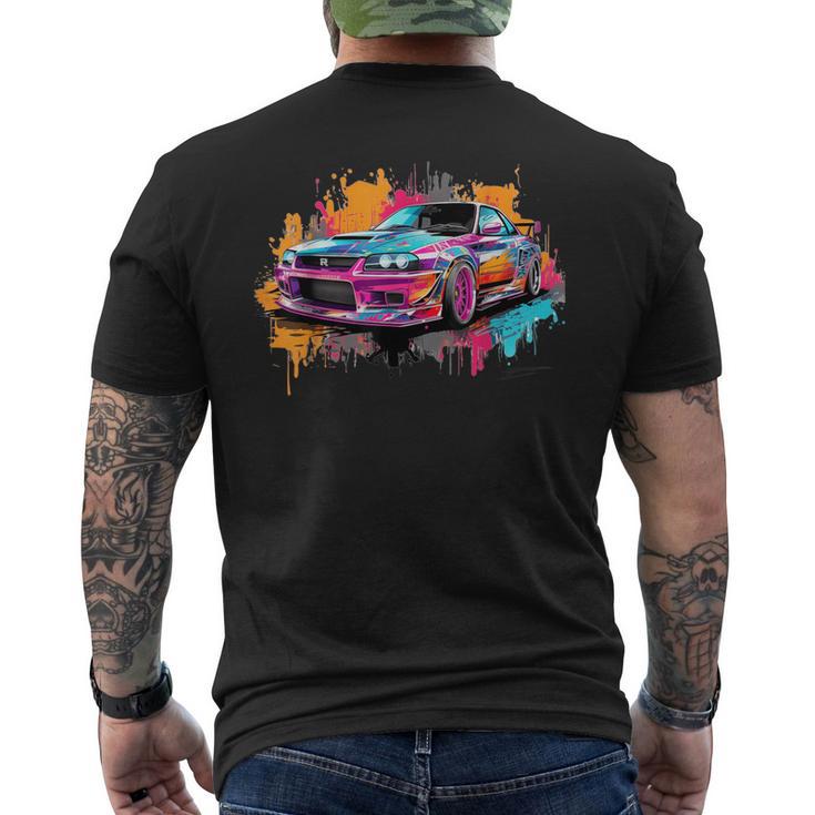 Jdm Car Tuning Japanese Domestic Market Automotiv Drifting Men's T-shirt Back Print