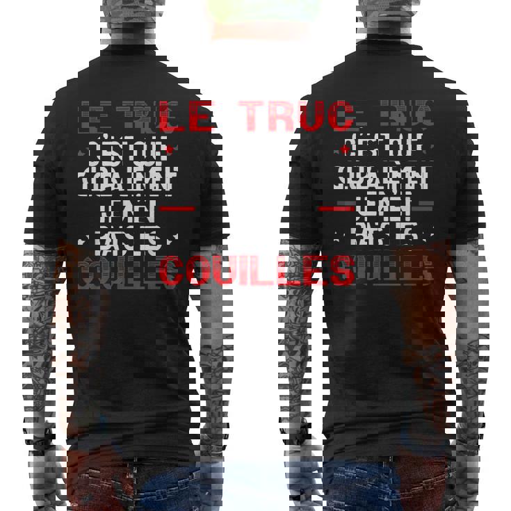 Je M'en Bats Les Cuoilles Cadeau Humoristique T-shirt imprimé au dos