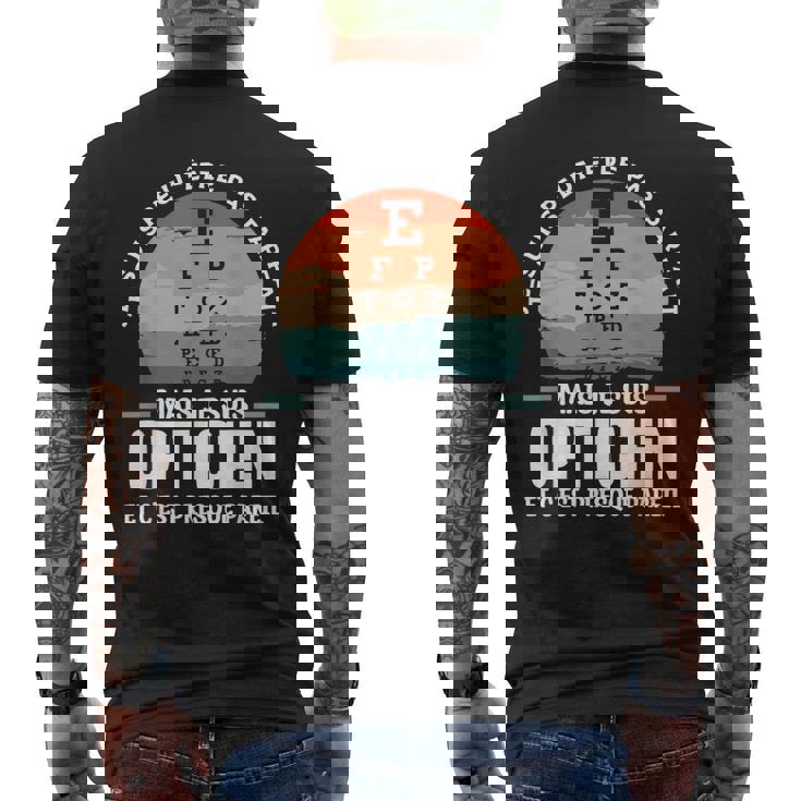 Je Suis Peut-Être Pas Parfait Mais Je Suis Opticien T-shirt imprimé au dos