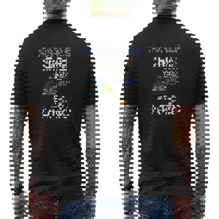 Je Suis Un Mec Simple-Camping T-shirt imprimé au dos