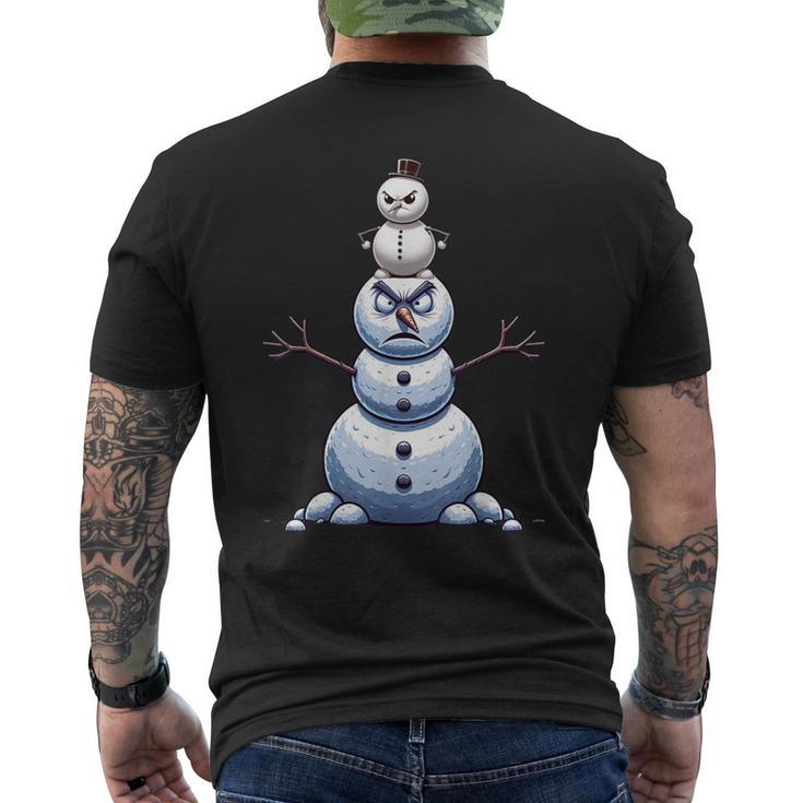 Jeezy Snowman Angry Snowman Men's T-shirt Back Print