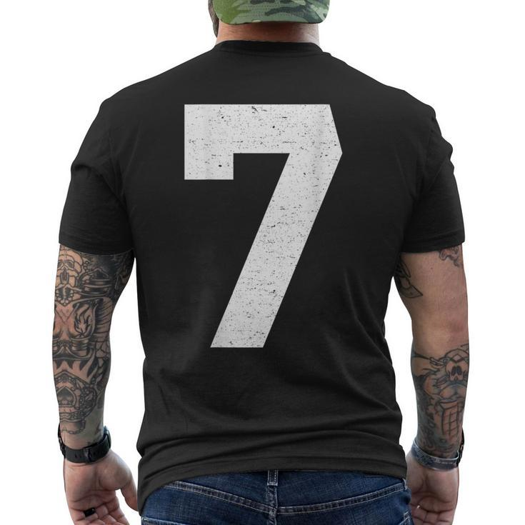 Jersey Number 7 Men's T-shirt Back Print