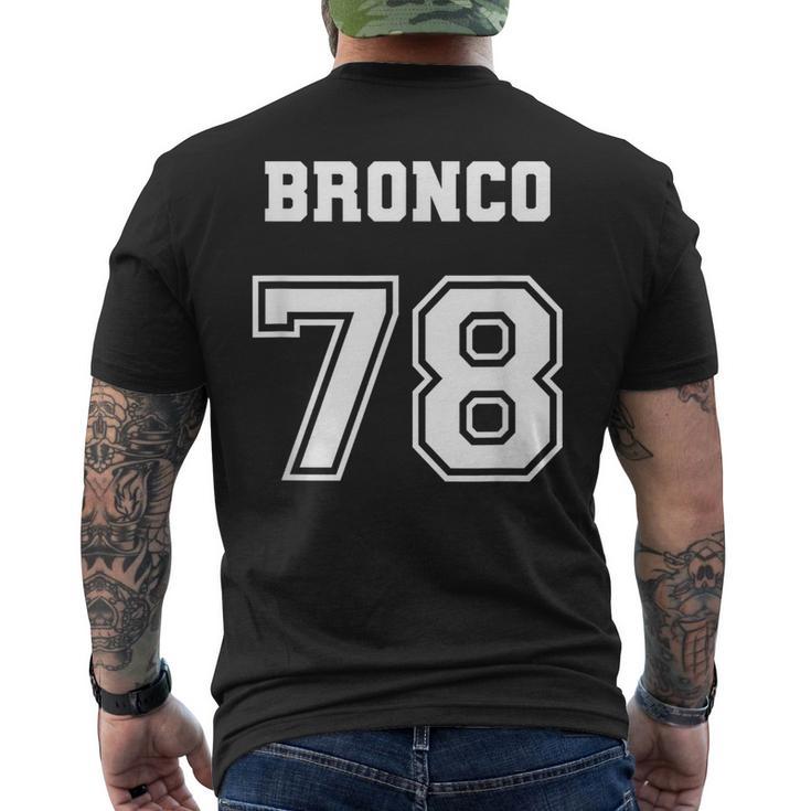 Jersey Style Bronco 78 1978 Old School Suv 4X4 Offroad Truck Men's T-shirt Back Print