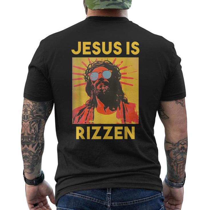 Jesus Is Rizzen Men's T-shirt Back Print