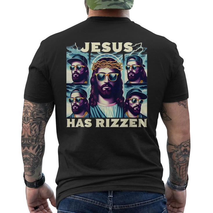 Jesus Is Rizzen Men's T-shirt Back Print