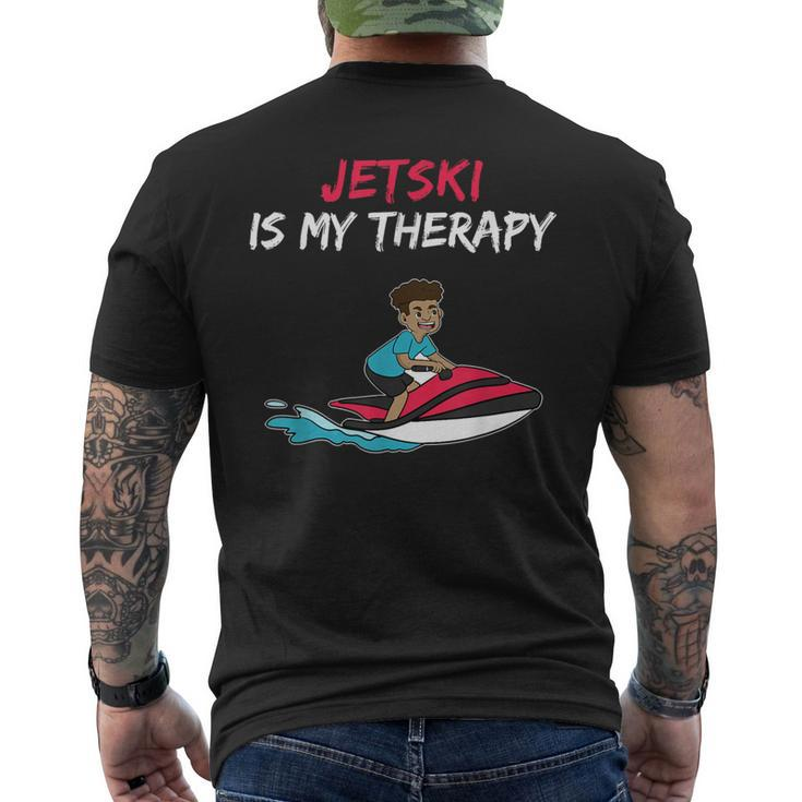 Jetski Is My Therapy Water Sports Fun Men's T-shirt Back Print
