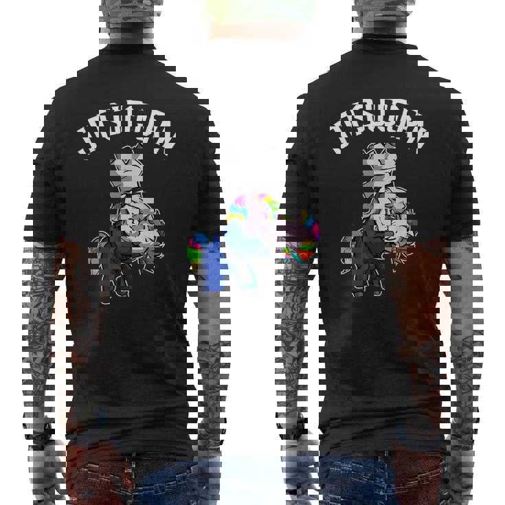 Jitsu Unicorn Jiu-Jitsu Brasileño Y Regalo Bjj Camiseta Hombre Estampado Espalda