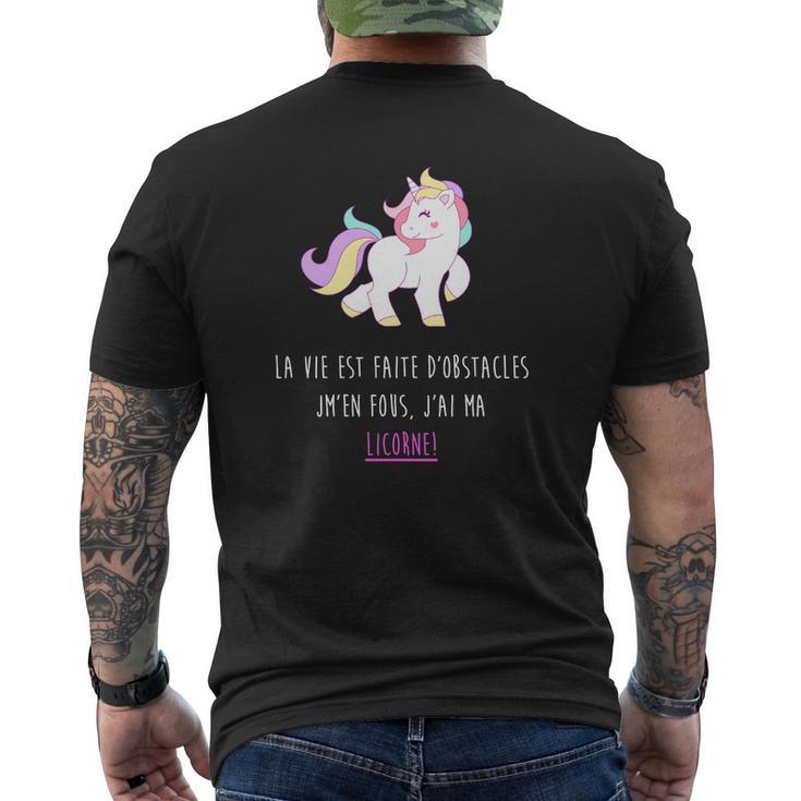 Jm'en Fous J'ai Ma Licorne T-shirt imprimé au dos