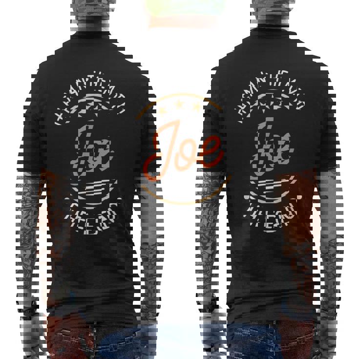 Joe The Man The Myth The Legend Men's T-shirt Back Print