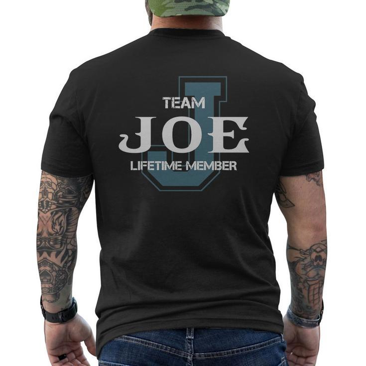 Joe Shirts Team Joe Lifetime Member Name Shirts Mens Back Print T-shirt
