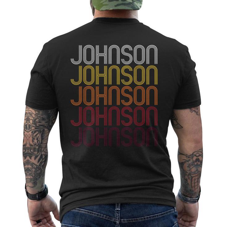 Johnson Retro Wordmark Pattern Vintage Style Men's T-shirt Back Print