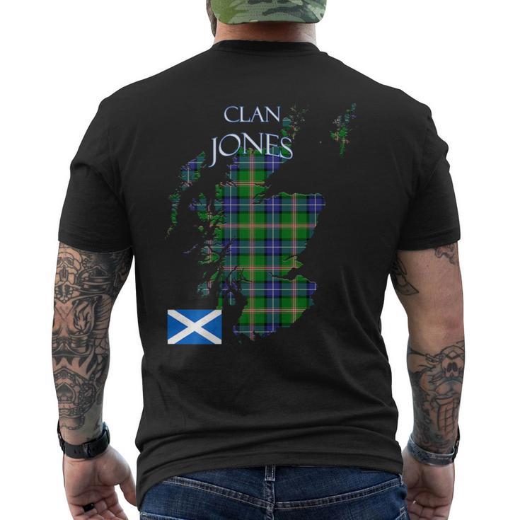 Jones Scottish Clan Tartan Scotland Men's T-shirt Back Print