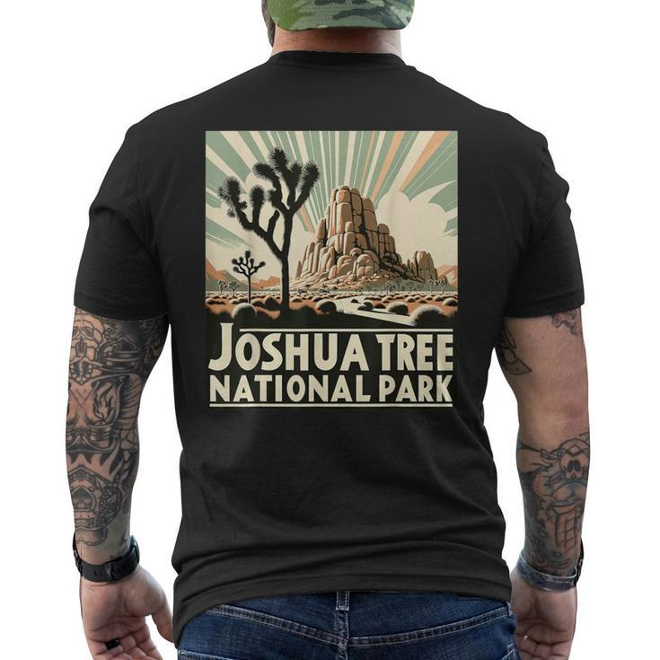 Joshua Tree National Park Vintage Hiking Camping Outdoor Men's T-shirt Back Print