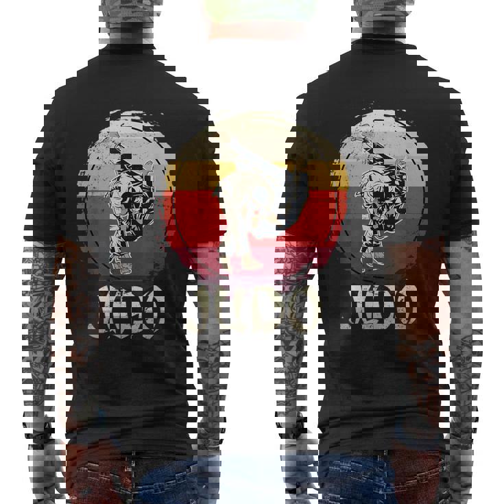 Judoka Sparring Retro Judo T-Shirt mit Rückendruck