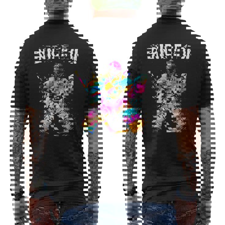 Jugador De Hockey Sobre Hielo Portero Hockey Goalie Hockey Regalo Camiseta Hombre Estampado Espalda