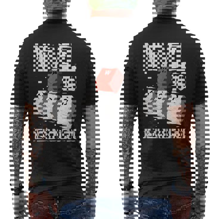 Jugador Nivel 40 Desbloqueado Cumpleaños Gaming Camiseta Hombre Estampado Espalda