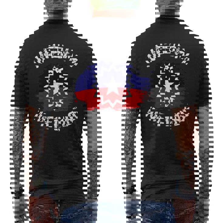 June 19 1865 Black Freedom Black History Junenth Flag Men's T-shirt Back Print