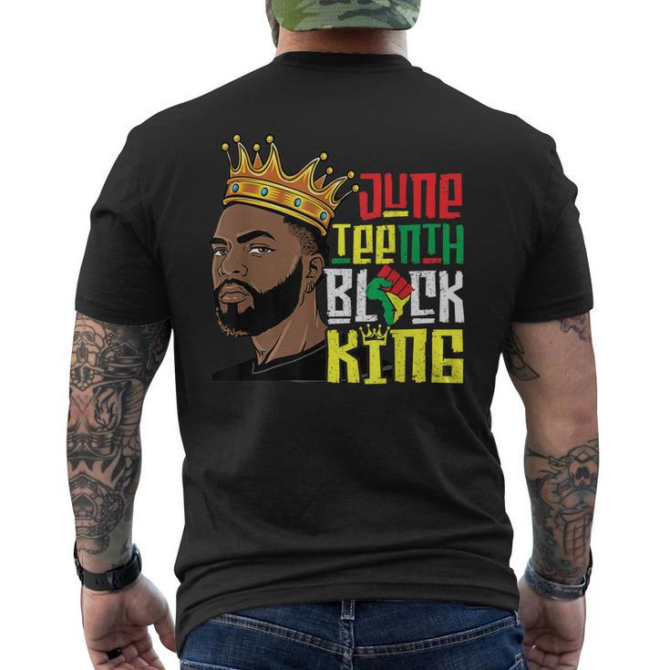 Junenth Black King Melanin Father Dad Men Son Dad Boys Mens Back Print T-shirt