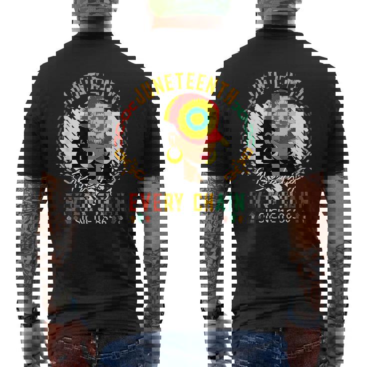 Junenth Breaking Every Chain Since 1865 African Women Men's T-shirt Back Print