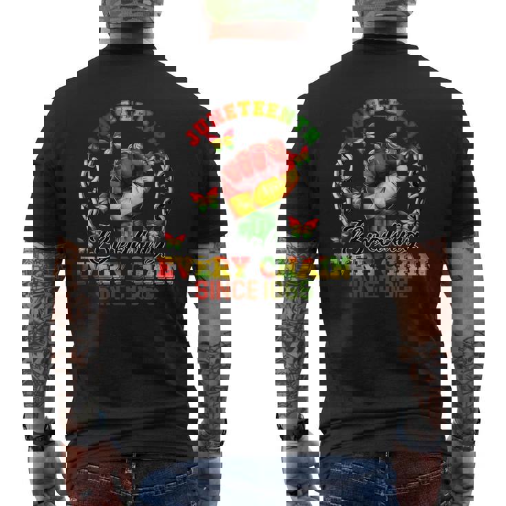 Junenth Breaking Every Chain Since 1865 Independence Day Men's T-shirt Back Print