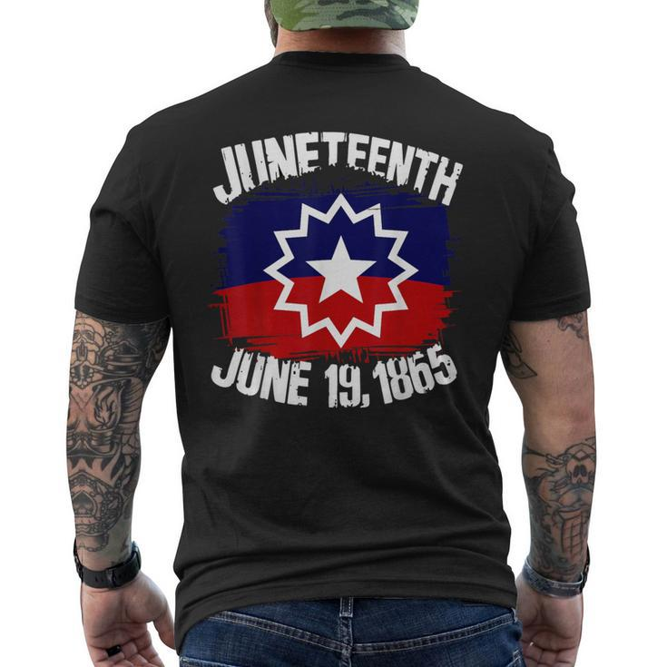 Junenth Flag June 19Th 1865 Junenth Black Freedom Day Men's T-shirt Back Print