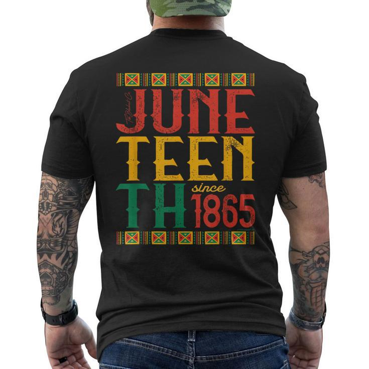 Junenth Freedom Independence 1865 Vintage Black History Men's T-shirt Back Print