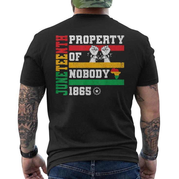 Junenth Freedom Melanin Black History Property Of Nobody Men's T-shirt Back Print