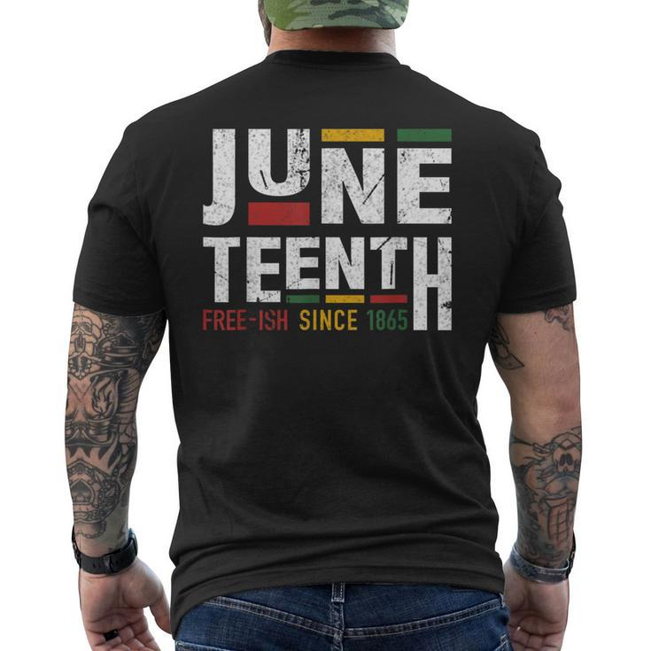 Junenth Freeish Since 1865 For Black African Freedom Men's T-shirt Back Print