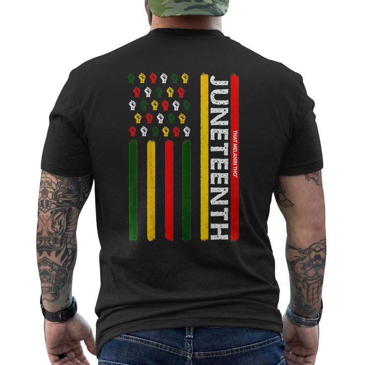 Junenth Vibes Free-Ish 1865 Black Owned Junenth Flag Men's T-shirt Back Print