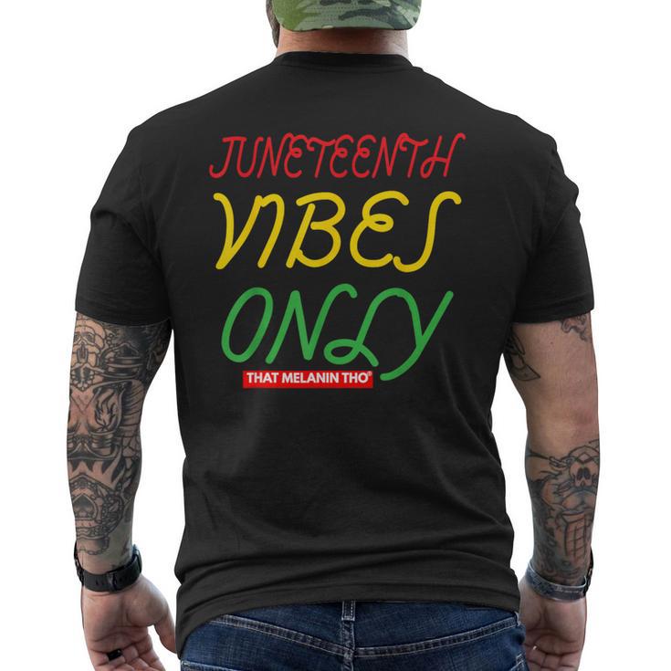 Junenth Vibes Only Free-Ish 1865 Black Owned Junenth Men's T-shirt Back Print