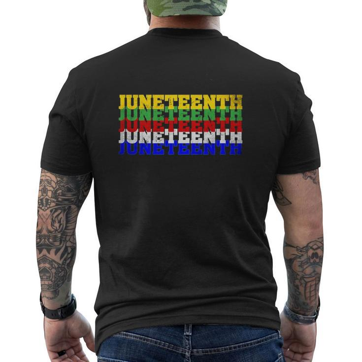 Juneteenth 06 19 Is My Independence Free Black Lives Matter Mens Back Print T-shirt