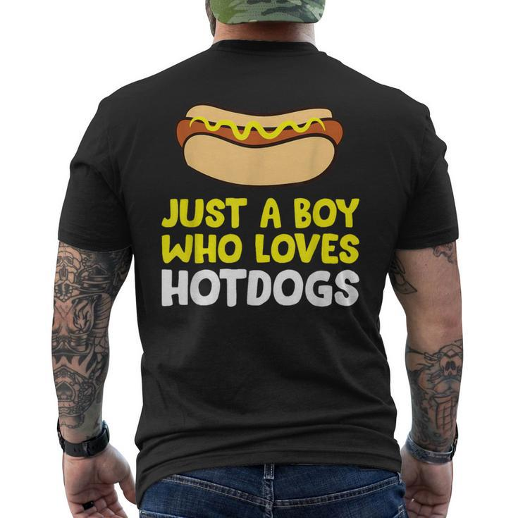 Just A Boy Who Loves Hot Dogs Hot Dog Men's T-shirt Back Print
