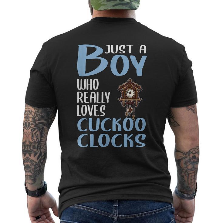 Just A Boy Who Really Loves Cuckoo Clocks Men's T-shirt Back Print