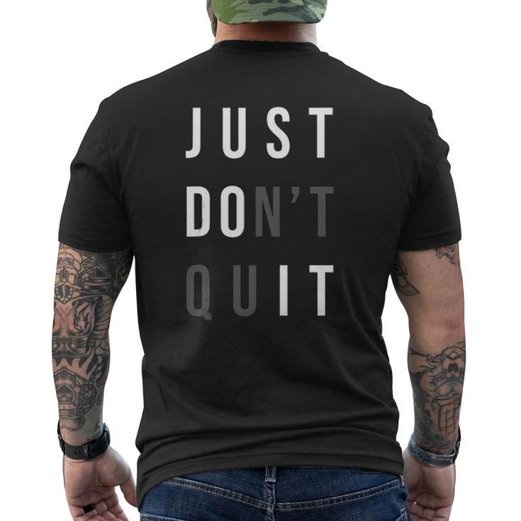 Just Don't Quit Do It Gym Motivational Tank Top Mens Back Print T-shirt