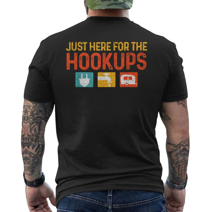 Just Here For The Hookups Motorhome Camping Rv Men's T-shirt Back Print