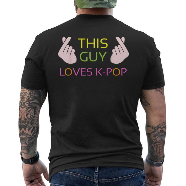 K-Pop This Guy Loves Kpop Cute Korean Music Men's T-shirt Back Print