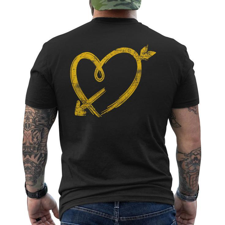 Kansas City Yellow Heart Arrow Red Kc Men's T-shirt Back Print