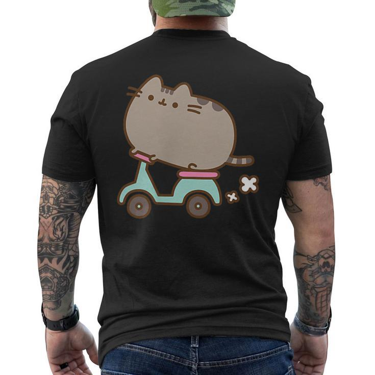 Katzen-Scooter Kurzärmliges Herren-T-Kurzärmliges Herren-T-Shirt, Unisex Lustiges Motiv für Herren und Damen