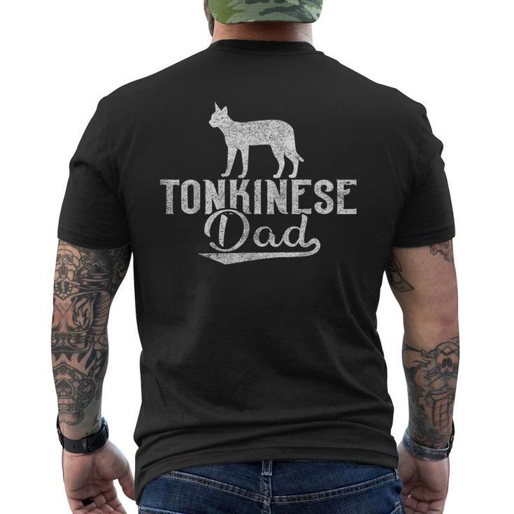 Katzenbesitzer Katzen Papa Tonkinese Dad T-Shirt mit Rückendruck